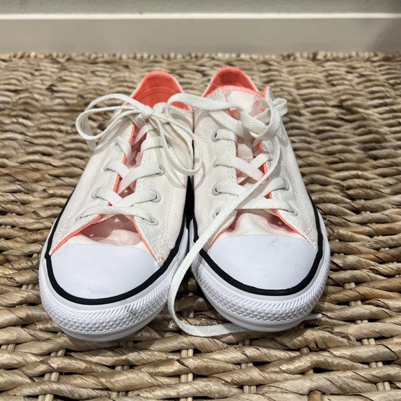 Converse Juniors shoes 4 Chuck Taylor double tongue all star OX‎ Hyper Orange - Picture 2 of 16